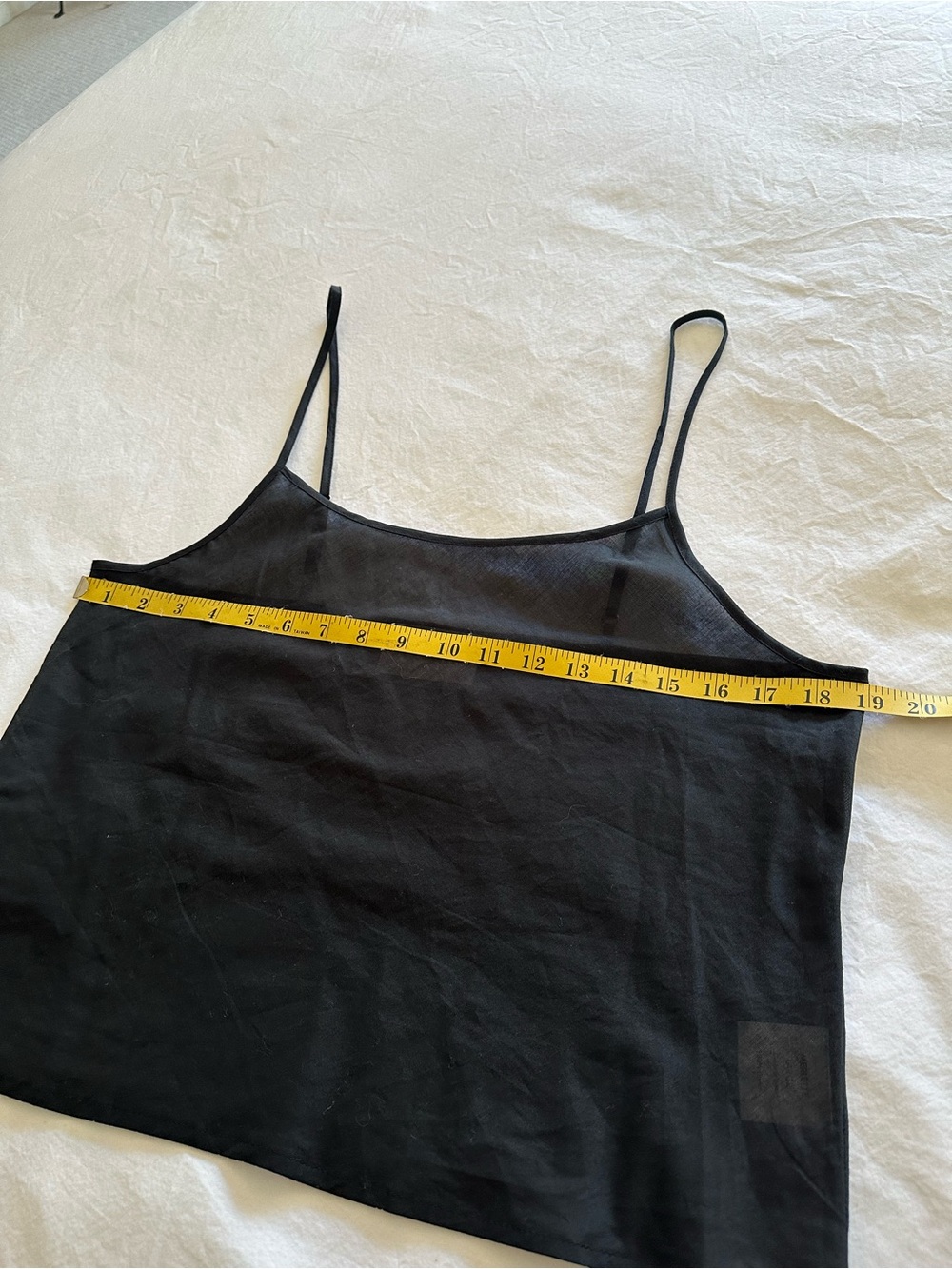 Merlette NWOT black sheer adjustable strap Camisole, size large - Picture 10 of 10